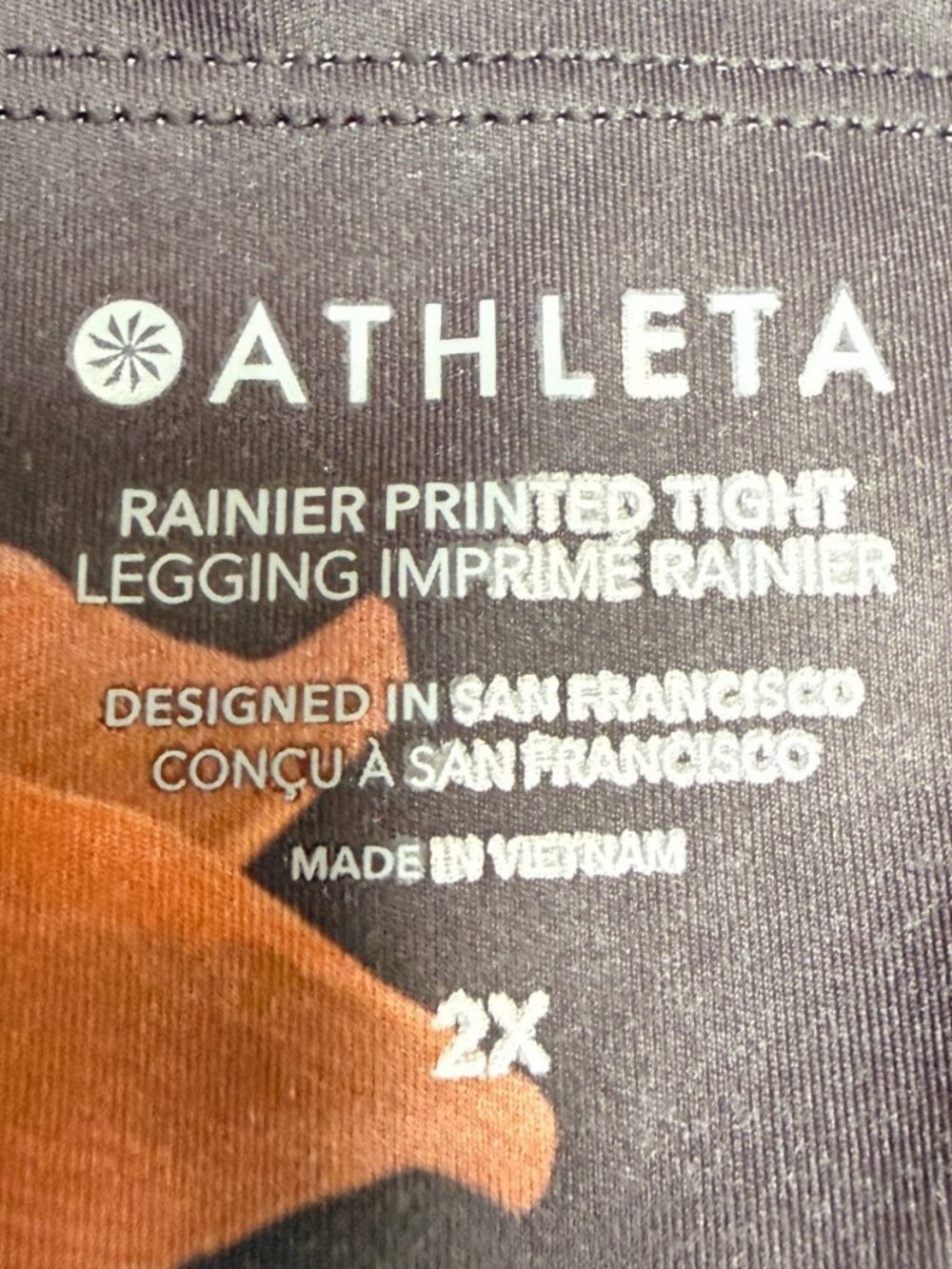 ATHLETA Women's EUC Rainier Printed Tight‎ "Night Bloom Black" | Size 2X - Picture 9 of 13